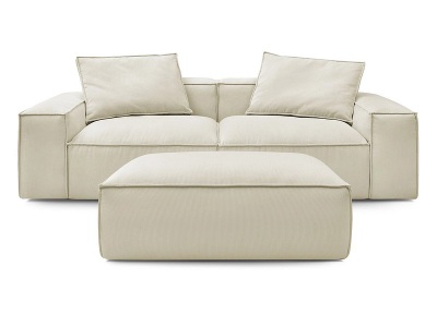 undefined, 3er Sofa BOBOCHIC BOHEME Cord-Stoff beige