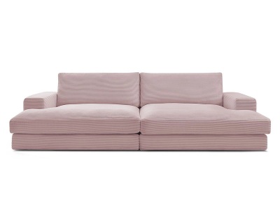 undefined, 3er Sofa BOBOCHIC LEONARD Cord-Stoff violett, Sofa BOBOCHIC LEONARD Cord-Stoff violett