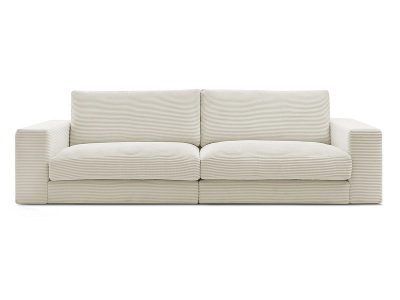 undefined, 3er Sofa BOBOCHIC LEONARD Stoff mit Textur beige