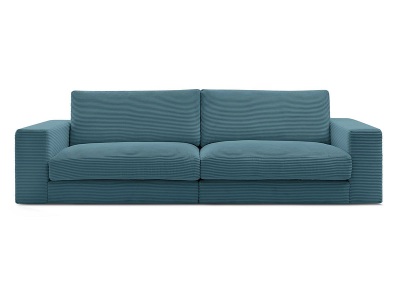 undefined, 3er Sofa BOBOCHIC LEONARD Stoff mit Textur hellblau