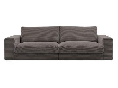 undefined, 3er Sofa BOBOCHIC LEONARD Stoff mit Textur rotbraun