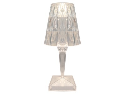 undefined, USB-aufladbare Lampe TIFFANY 26.5cm durchsichtig, USB-aufladbare Lampe TIFFANY 26.5cm durchsichtig