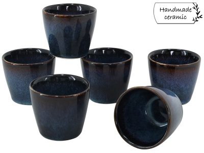 undefined, Espressotasse AZURITE 10.5cl Sandstein blau 6-teilig, Espressotasse AZURITE 10.5cl Sandstein blau 6-teilig
