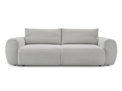 undefined, 3er Sofa BOBOCHIC LUCIEN Cord-Stoff hellgrau
