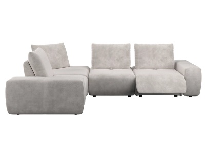SWISS HOME STYLE, Ecksofa SWISS HOME STYLE MAJA Stoff grau