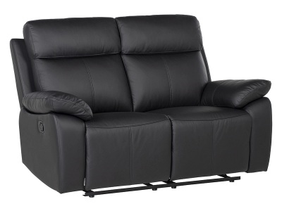 undefined, 2er Sofa BOSCARI Echtleder schwarz