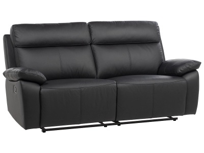undefined, 3er Sofa BOSCARI Echtleder schwarz