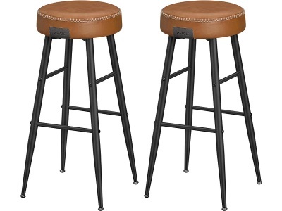 undefined, Set 2 Barhocker EKHO VASAGLE metall braun, Set 2 Barhocker EKHO SONGMICS metall braun