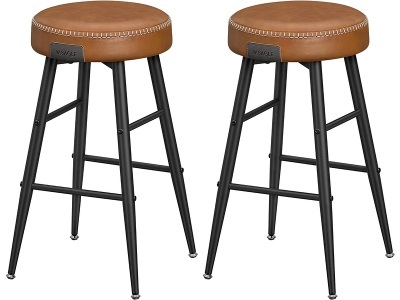 undefined, Set 2 Barhocker EKHO VASAGLE metall braun, Set 2 Barhocker EKHO SONGMICS metall braun