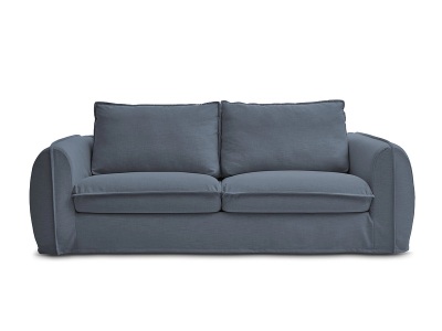 undefined, 3er Sofa BOBOCHIC ARCHIMEDE Stoff dunkelblau