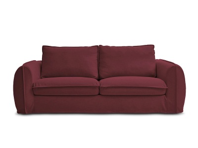 undefined, 3er Sofa BOBOCHIC ARCHIMEDE Stoff rot