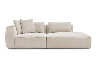 undefined, 3er Sofa BOBOCHIC LEOPOLD Stoff chiniert beige