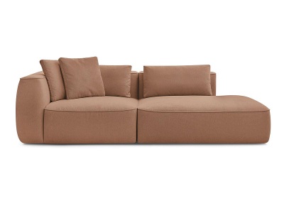 undefined, 3er Sofa BOBOCHIC LEOPOLD Stoff chiniert orange