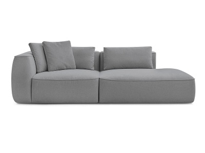 undefined, 3er Sofa BOBOCHIC LEOPOLD Stoff chiniert hellgrau