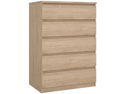 undefined, Kommode VANO 5 Schubladen 77x50x111.3cm jackson eiche, Kommode NAIA 5 Schubladen 50x77x111.3cm jackson eiche