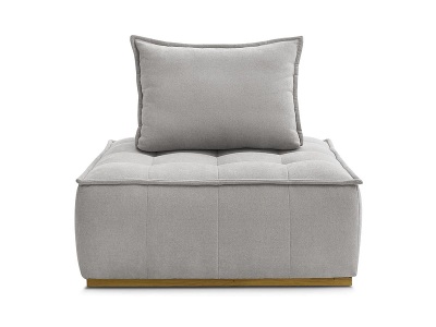undefined, Modulare Sessel für Sofa BOBOCHIC ELISA Stoff mit Textur hellgrau