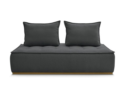 undefined, Modulare Sessel für Sofa BOBOCHIC ELISA Stoff mit Textur dunkelgrau