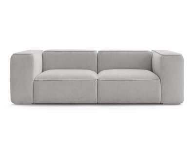 undefined, 2er Sofa BOBOCHIC ZEPHYR Stoff mit Textur hellgrau