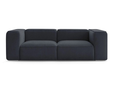 undefined, 2er Sofa BOBOCHIC ZEPHYR Stoff mit Textur dunkelblau