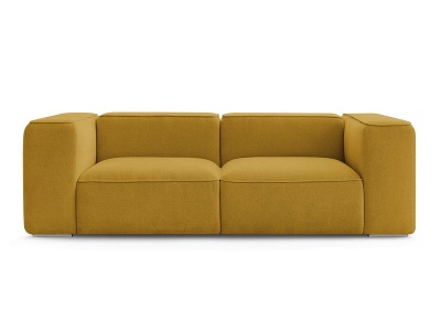 undefined, 2er Sofa BOBOCHIC ZEPHYR Stoff mit Textur gelb