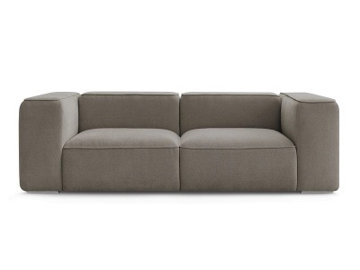undefined, 2er Sofa BOBOCHIC ZEPHYR Stoff mit Textur taupe