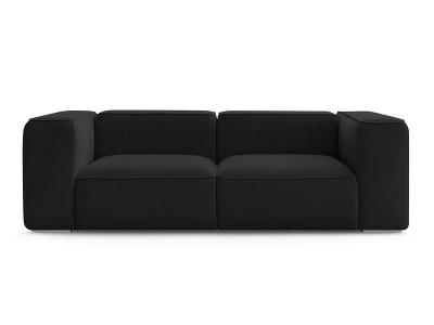 undefined, 2er Sofa BOBOCHIC ZEPHYR Stoff mit Textur schwarz