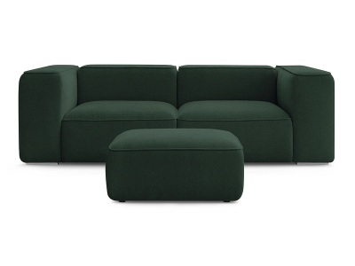 undefined, 2er Sofa mit Hocker BOBOCHIC ZEPHYR Stoff mit Textur grün, 2er Sofa mit Hocker BOBOCHIC ZEPHYR Stoff mit Textur grün