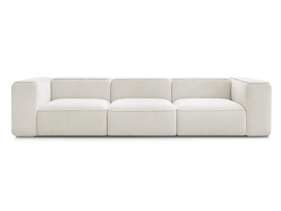 undefined, 3er Sofa BOBOCHIC ZEPHYR Stoff mit Textur weiss