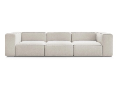 undefined, 3er Sofa BOBOCHIC ZEPHYR Stoff mit Textur beige