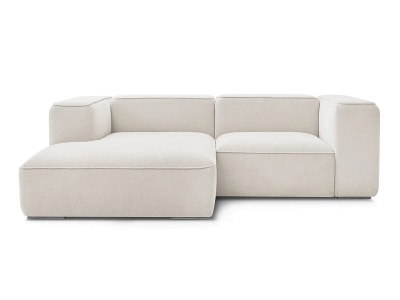 undefined, Ecksofa BOBOCHIC ZEPHYR Stoff mit Textur weiss