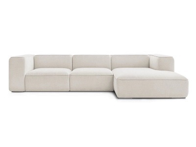 undefined, Ecksofa BOBOCHIC ZEPHYR Stoff mit Textur weiss, Ecksofa BOBOCHIC ZEPHYR Stoff mit Textur weiss