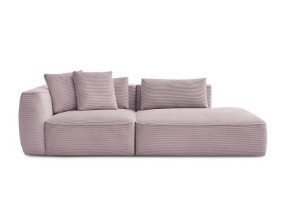 undefined, 3er Sofa BOBOCHIC LEOPOLD Cord-Stoff violett