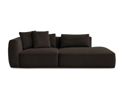 undefined, 3er Sofa BOBOCHIC LEOPOLD Cord-Stoff rotbraun