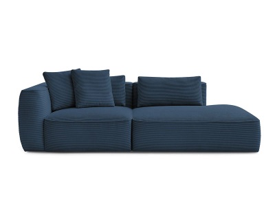 undefined, 3er Sofa BOBOCHIC LEOPOLD Cord-Stoff dunkelblau