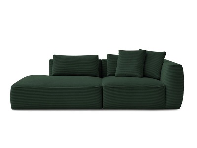 undefined, 3er Sofa BOBOCHIC LEOPOLD Cord-Stoff dunkelgrün