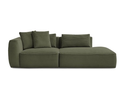 undefined, 3er Sofa BOBOCHIC LEOPOLD Cord-Stoff hellgrün