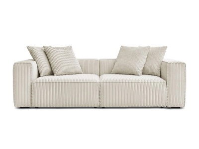 undefined, 3er Sofa BOBOCHIC NINA Cord-Stoff beige, 3er Sofa BOBOCHIC NINA Cord-Stoff beige
