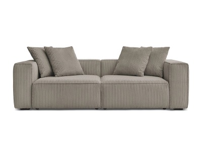 undefined, 3er Sofa BOBOCHIC NINA Cord-Stoff taupe