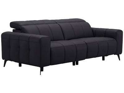 undefined, 3er Sofa TEMPU 100% Leder schwarz