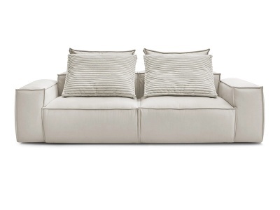 undefined, 3er Sofa BOBOCHIC BOHEME Synthetisches Leder beige, 3er Sofa BOBOCHIC BOHEME Synthetisches Leder beige