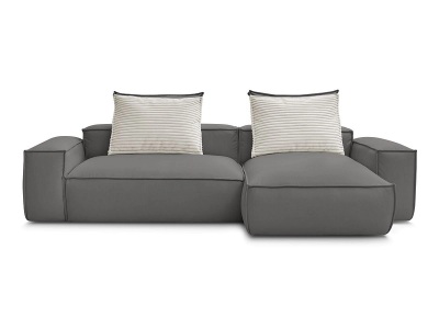 undefined, Ecksofa BOBOCHIC BOHEME Synthetisches Leder dunkelgrau, Ecksofa BOBOCHIC BOHEME Synthetisches Leder dunkelgrau