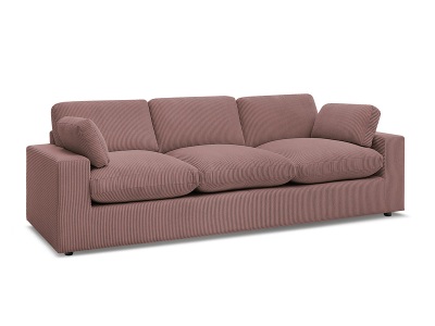 undefined, 3er Sofa BOBOCHIC BELAIR Cord-Stoff rosa