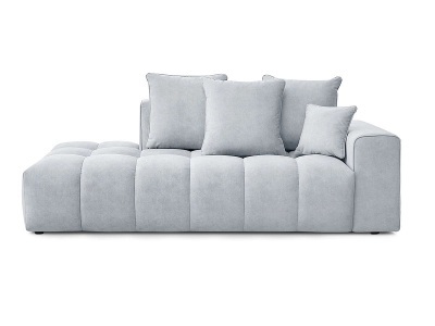 undefined, 3er Sofa BOBOCHIC MONT-BLANC Samt hellgrau