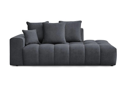 undefined, 3er Sofa BOBOCHIC MONT-BLANC Samt dunkelgrau