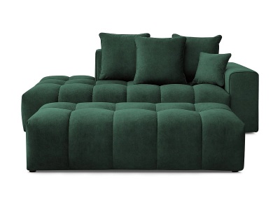 undefined, 3er Sofa mit Hocker BOBOCHIC MONT-BLANC Samt grün
