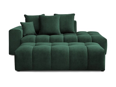 undefined, 3er Sofa mit Hocker BOBOCHIC MONT-BLANC Samt grün