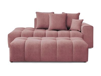 undefined, 3er Sofa mit Hocker BOBOCHIC MONT-BLANC Samt rosa