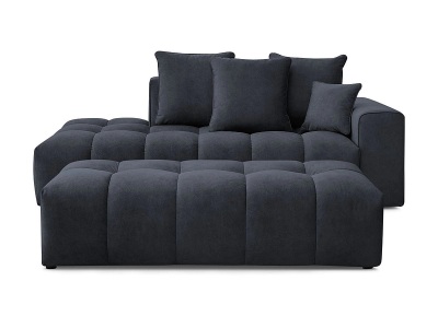 undefined, 3er Sofa mit Hocker BOBOCHIC MONT-BLANC Samt dunkelblau