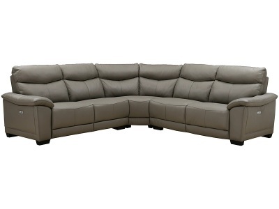 undefined, Ecksofa ATHOME Echtleder / Synthetisches Leder taupe, Ecksofa ATHOME Echtleder / Synthetisches Leder taupe