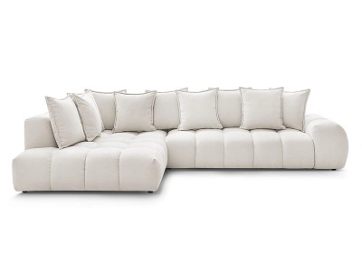 Bobochic, Ecksofa BOBOCHIC EVEREST weiss, Ecksofa BOBOCHIC EVEREST Stoff mit Textur weiss